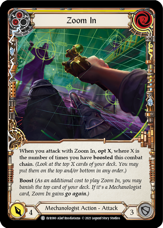 Zoom In (Yellow) [EVR080] (Everfest)  1st Edition Rainbow Foil | Good Games North