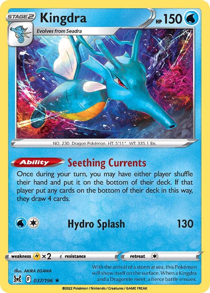 Kingdra (037/196) (Theme Deck Exclusive) [Sword & Shield: Lost Origin] | Good Games North