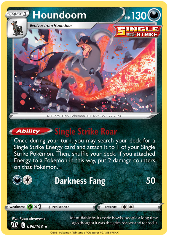Houndoom (096/163) [Sword & Shield: Battle Styles] | Good Games North
