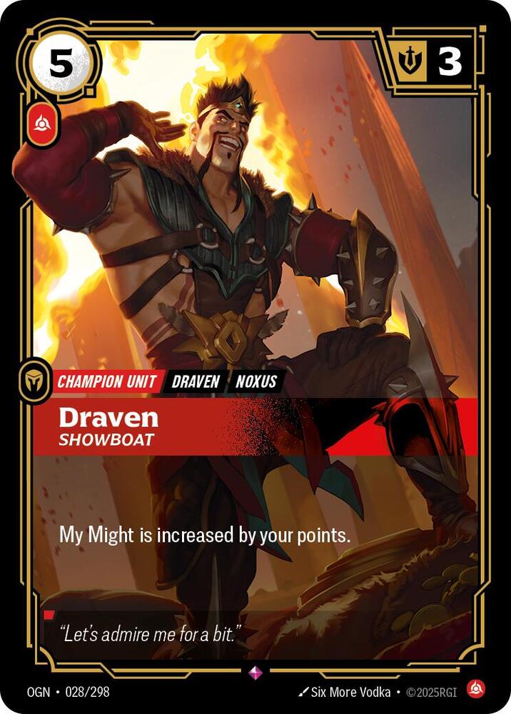 Draven Showboat (Origins)  - Foil | Good Games North