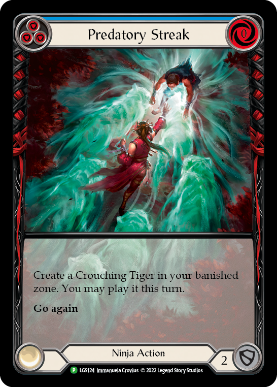 Predatory Streak (Blue) [LGS124] (Promo)  Rainbow Foil | Good Games North