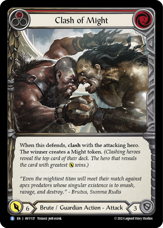 Clash of Might (Red) [HVY137] (Heavy Hitters)  Rainbow Foil | Good Games North