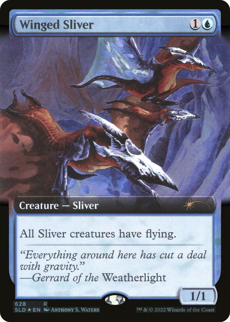 Winged Sliver (Extended Art) [Secret Lair Drop Promos] | Good Games North