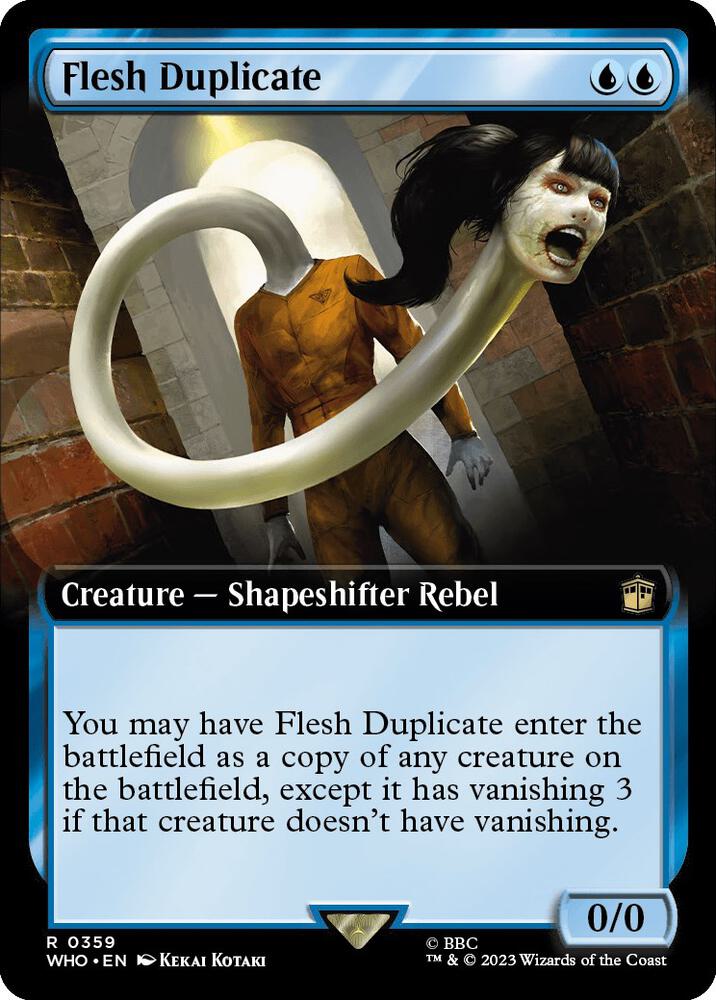 Flesh Duplicate Extended Art (Universes Beyond: Doctor Who)  - Foil | Good Games North
