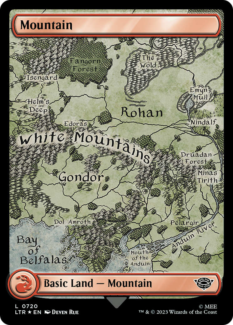 Mountain (720) (Surge Foil) [The Lord of the Rings: Tales of Middle-Earth] | Good Games North