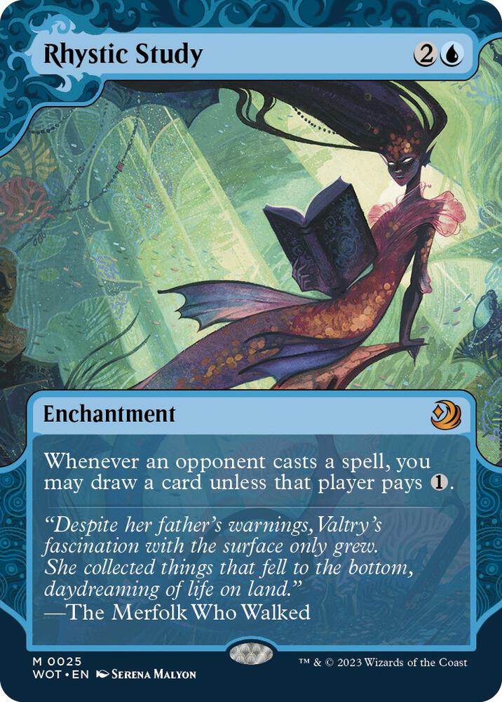 Rhystic Study 25 (Wilds of Eldraine: Enchanting Tales)  - Showcase Foil | Good Games North