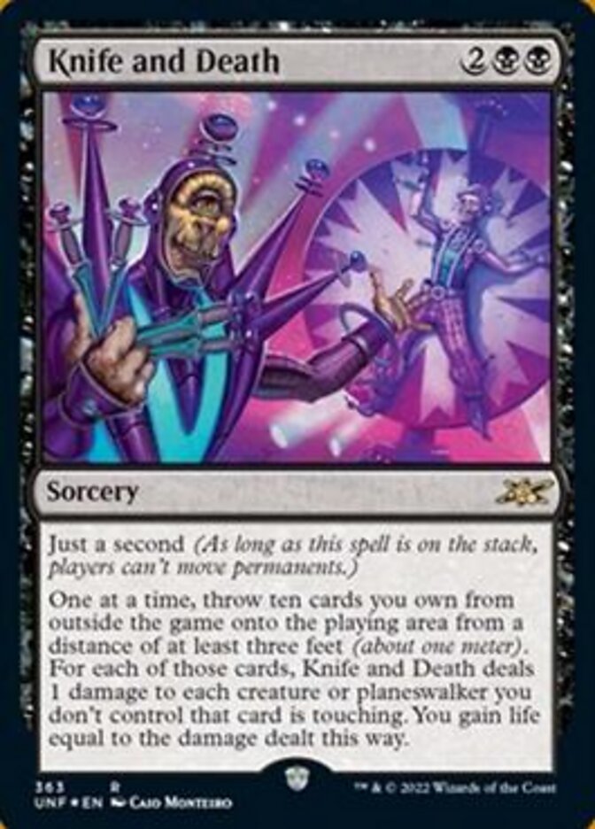 Knife and Death (Galaxy Foil) [Unfinity] | Good Games North