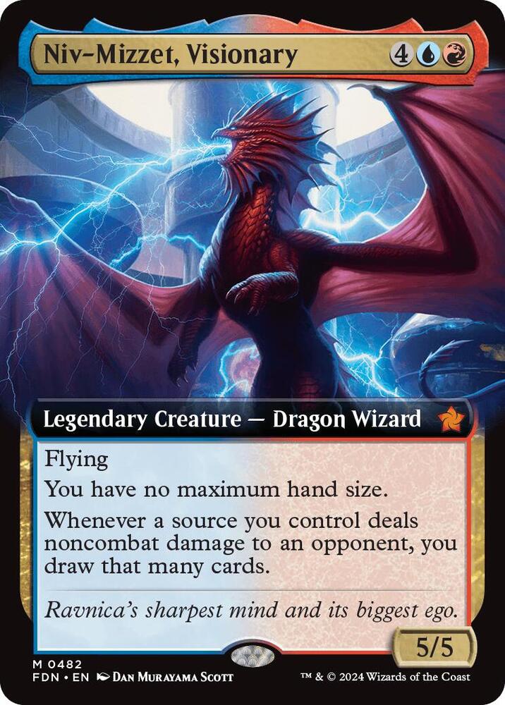 Niv-Mizzet, Visionary 482 (Foundations)  - Extended Art | Good Games North