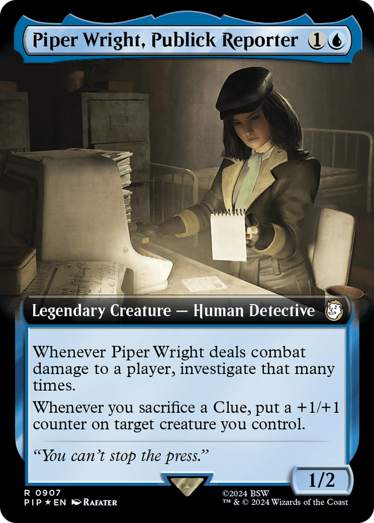 Piper Wright, Publick Reporter (Extended Art) (Surge Foil) [Fallout] | Good Games North