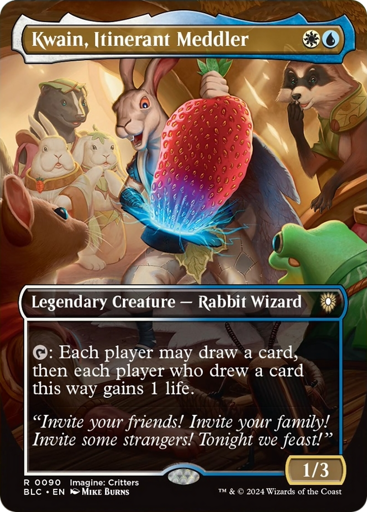 Kwain, Itinerant Meddler (Borderless) [Bloomburrow Commander] | Good Games North