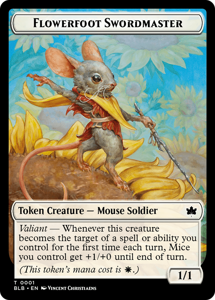 Rabbit // Flowerfoot Swordmaster Double-Sided Token [Bloomburrow Tokens] | Good Games North