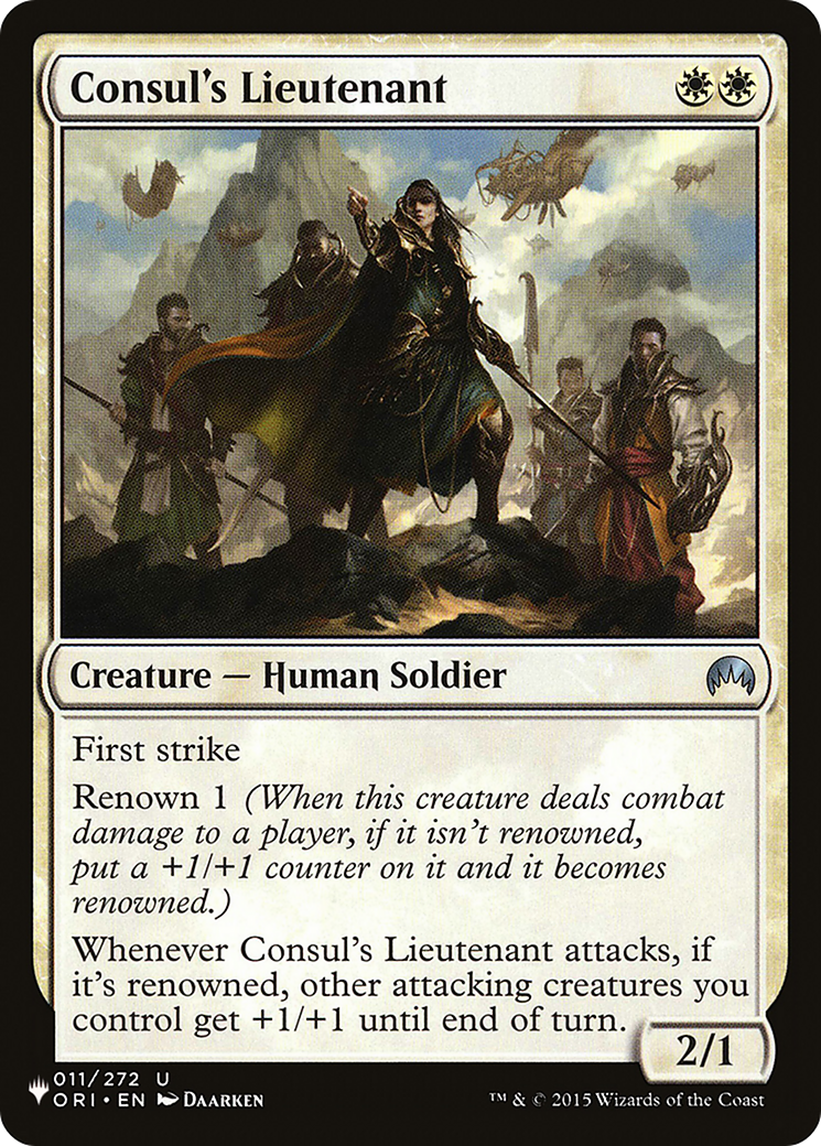 Consul's Lieutenant [The List] | Good Games North