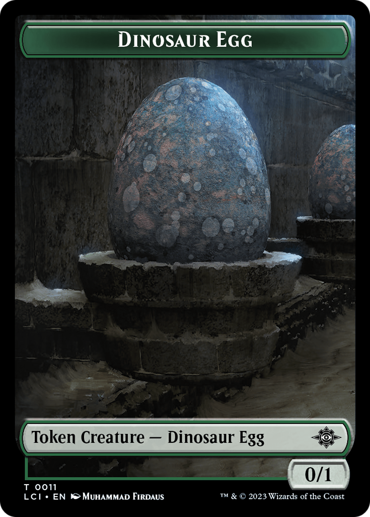 Dinosaur Egg // Dinosaur (0010) Double-Sided Token [The Lost Caverns of Ixalan Tokens] | Good Games North