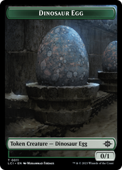 Dinosaur Egg // Dinosaur (0010) Double-Sided Token [The Lost Caverns of Ixalan Tokens] | Good Games North