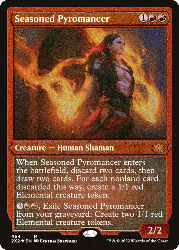 Seasoned Pyromancer Foil Etched (Double Masters 2022)  - Foil | Good Games North