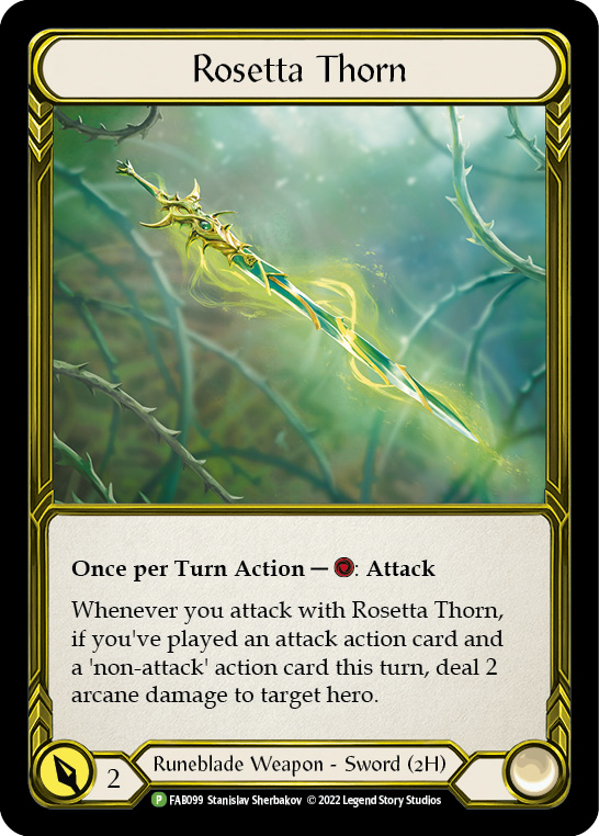 Rosetta Thorn (Golden) [FAB099] (Promo)  Cold Foil | Good Games North