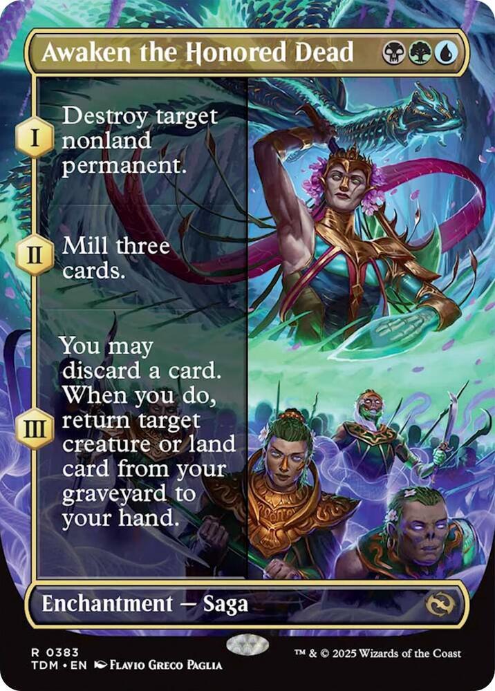 Awaken the Honored Dead 383 (Tarkir: Dragonstorm)  - Borderless | Good Games North