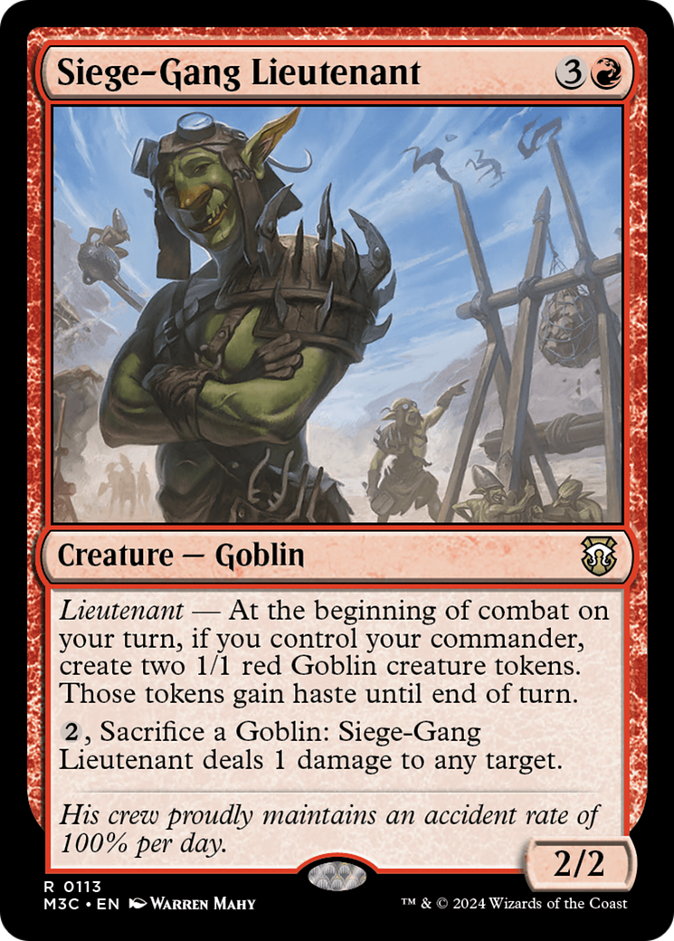 Siege-Gang Lieutenant [Modern Horizons 3 Commander] | Good Games North