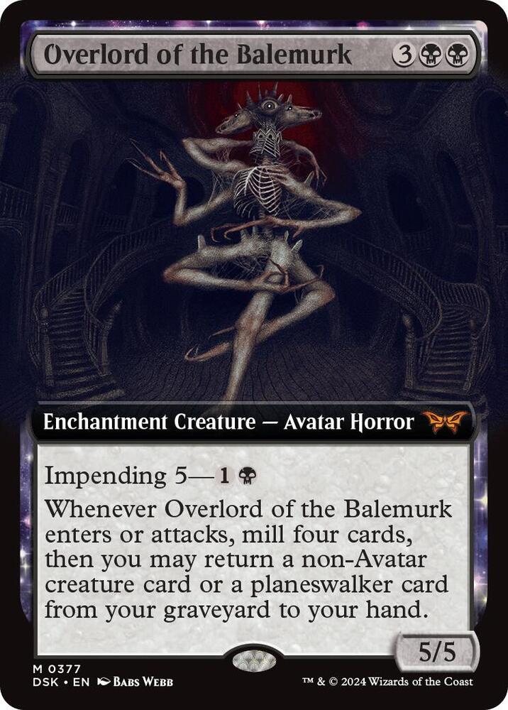 Overlord of the Balemurk 377 (Duskmourn: House of Horror)  - Extended Art | Good Games North