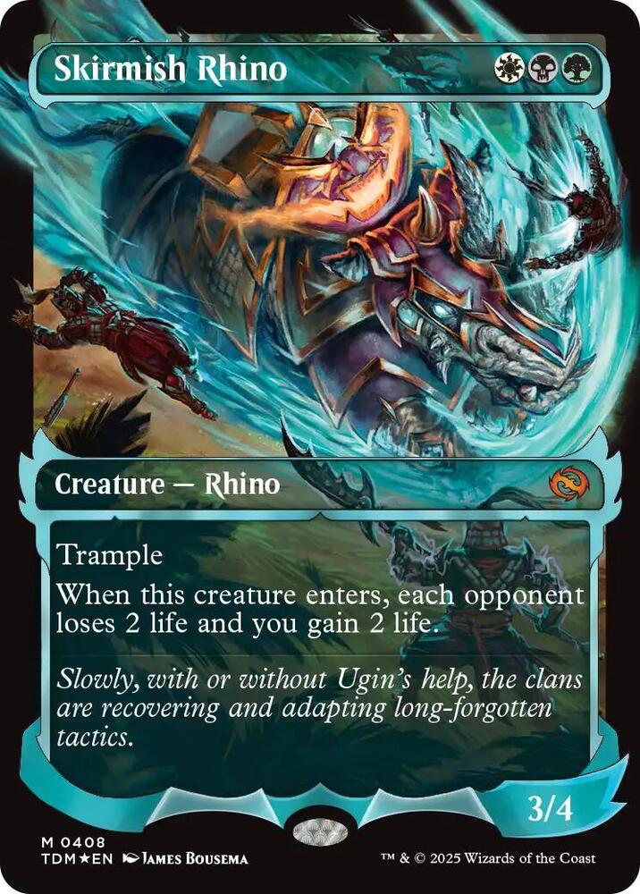 Skirmish Rhino Showcase (Tarkir: Dragonstorm)  - Foil | Good Games North