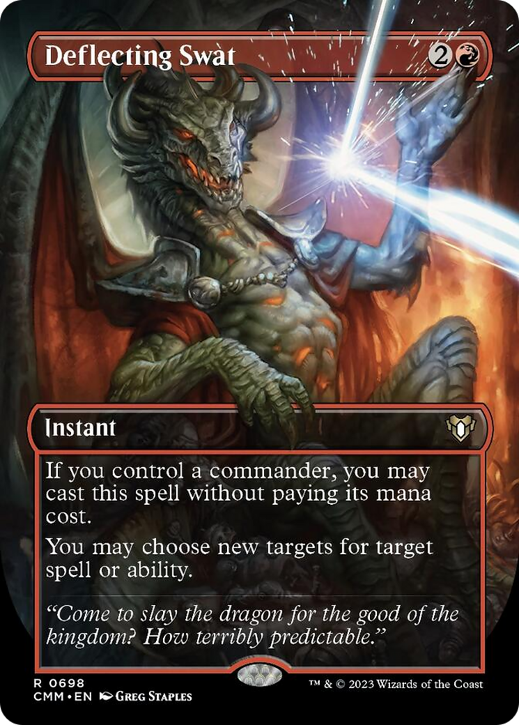Deflecting Swat (Borderless Alternate Art) [Commander Masters] | Good Games North