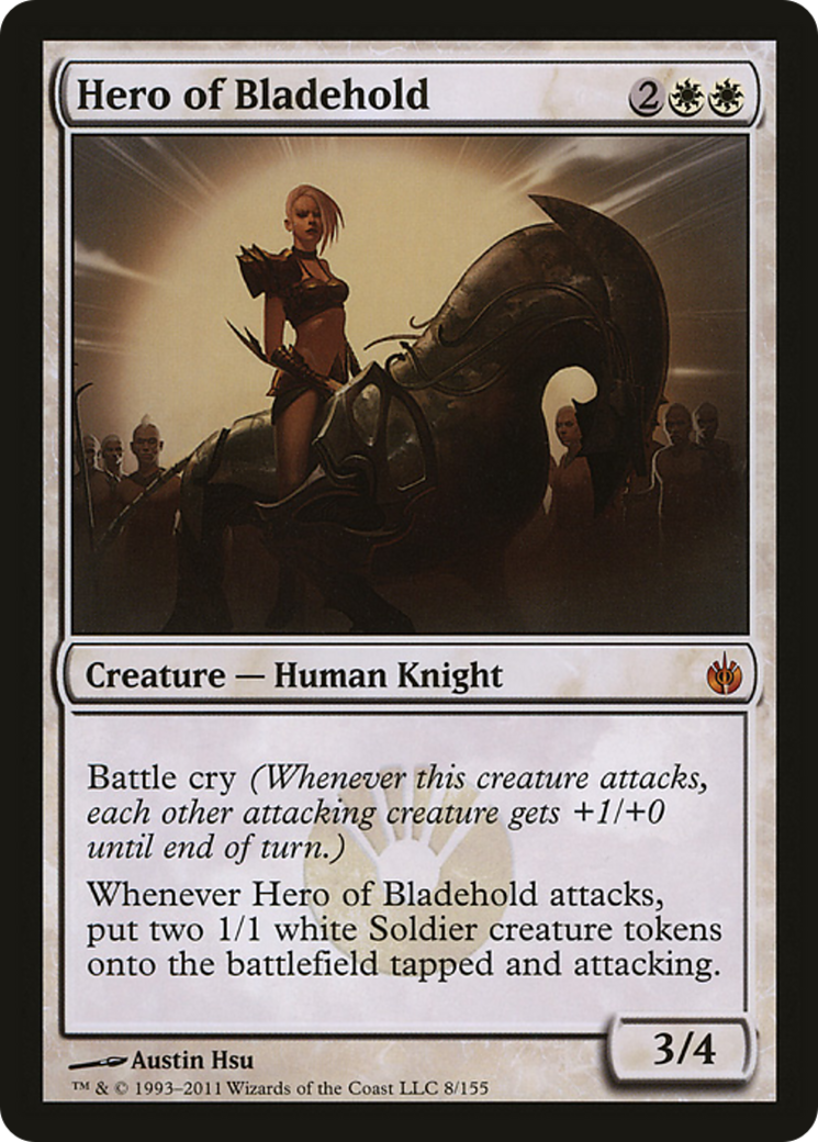 Hero of Bladehold (Mirrodin Besieged) (Oversized) [Oversize Cards] | Good Games North