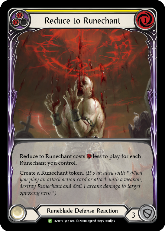 Reduce to Runechant (Yellow) [LGS039] (Promo)  Rainbow Foil | Good Games North