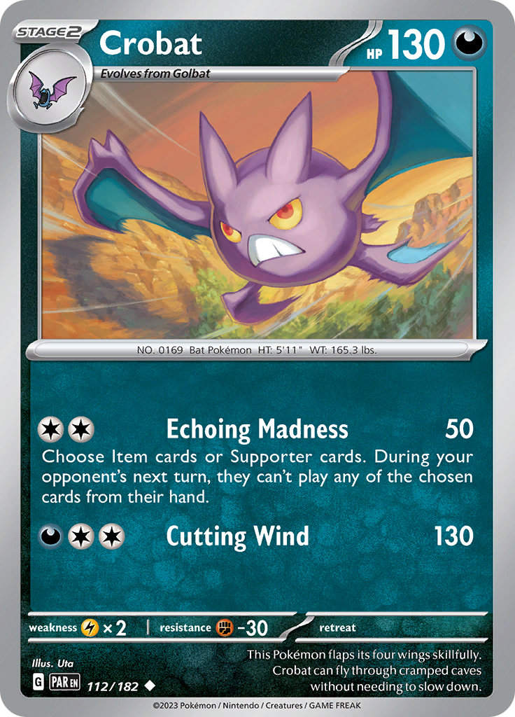 Crobat (112/182) [Scarlet & Violet: Paradox Rift] | Good Games North
