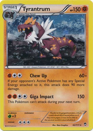 Tyrantrum (62/111) (Cosmos Holo) [XY: Furious Fists] | Good Games North