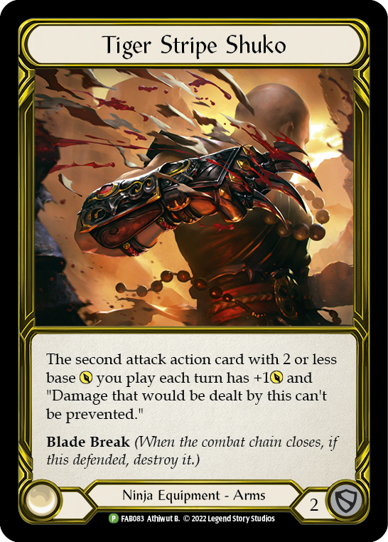 Tiger Stripe Shuko (Golden) [FAB083] (Promo)  Cold Foil | Good Games North