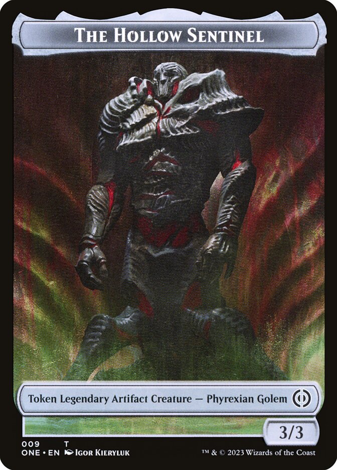Phyrexian Goblin // The Hollow Sentinel Double-Sided Token [Phyrexia: All Will Be One Tokens] | Good Games North