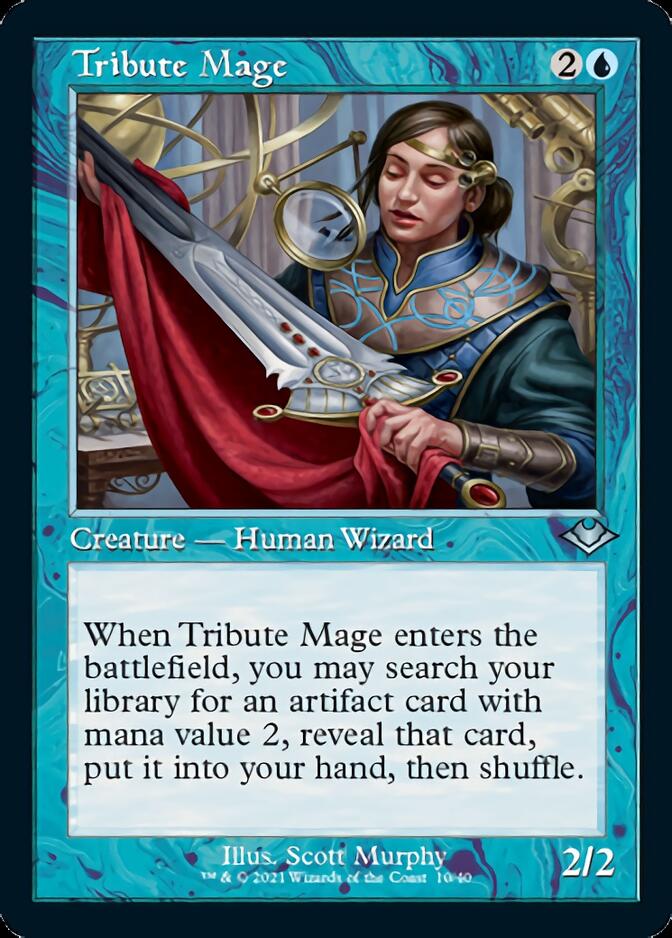 Tribute Mage (Retro Foil Etched) [Modern Horizons] | Good Games North