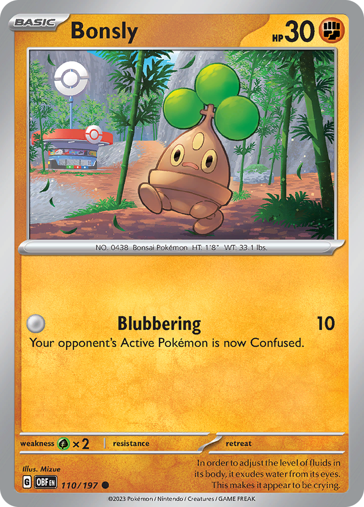 Bonsly (110/197) [Scarlet & Violet: Obsidian Flames] | Good Games North