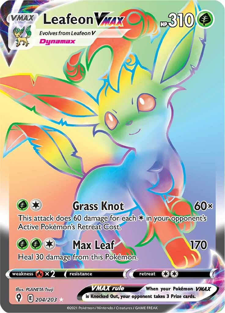 Leafeon VMAX (204/203) [Sword & Shield: Evolving Skies] | Good Games North