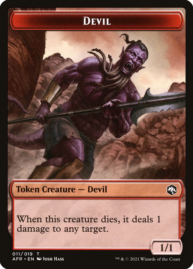 Devil // Faerie Dragon Double-Sided Token [Dungeons & Dragons: Adventures in the Forgotten Realms Tokens] | Good Games North