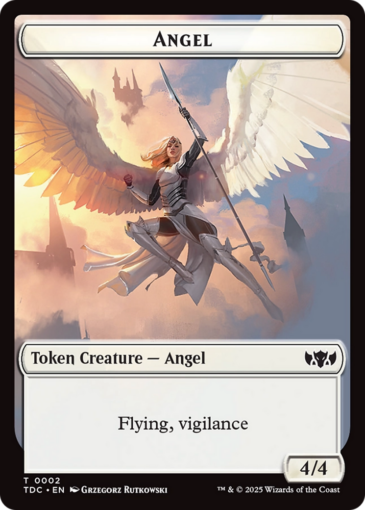 Angel // Spirit Double-Sided Token [Tarkir: Dragonstorm Commander Tokens] | Good Games North