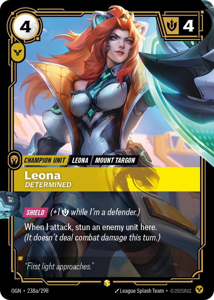 Leona Determined Alternate Art (Origins)  - Foil | Good Games North