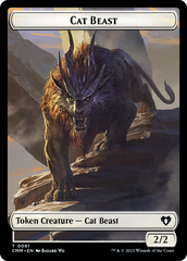 Cleric // Cat Beast Double-Sided Token [Commander Masters Tokens] | Good Games North