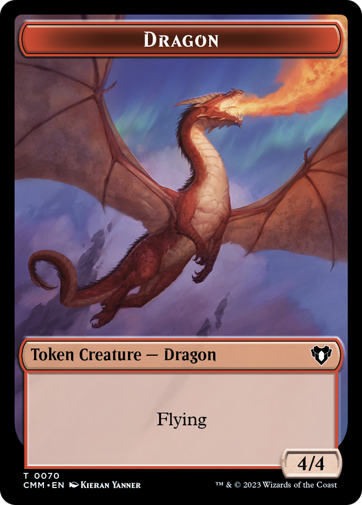 Dragon // Kor Ally Double-Sided Token [Commander Masters Tokens] | Good Games North