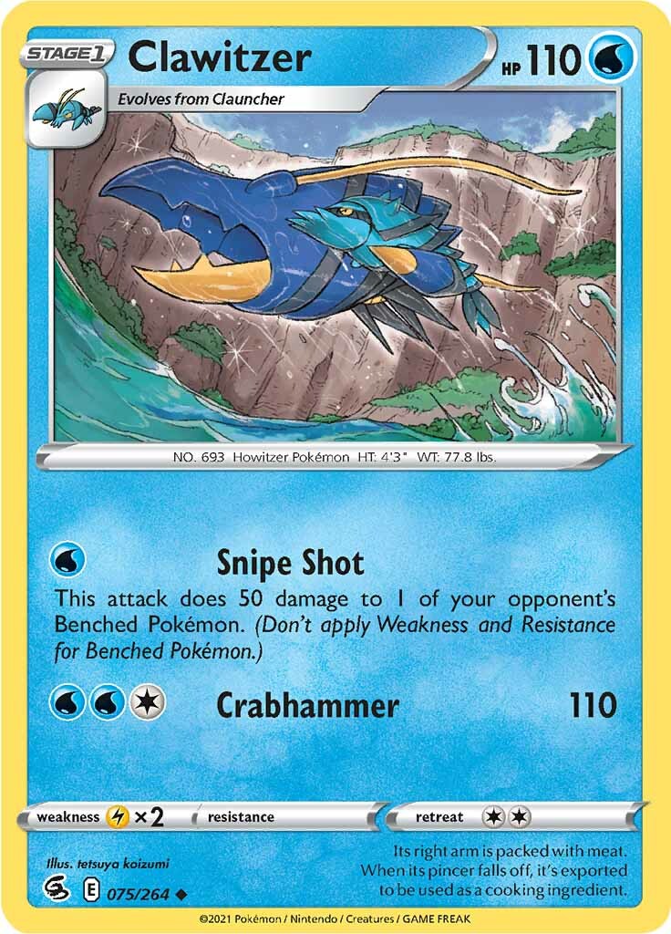 Clawitzer (075/264) [Sword & Shield: Fusion Strike] | Good Games North