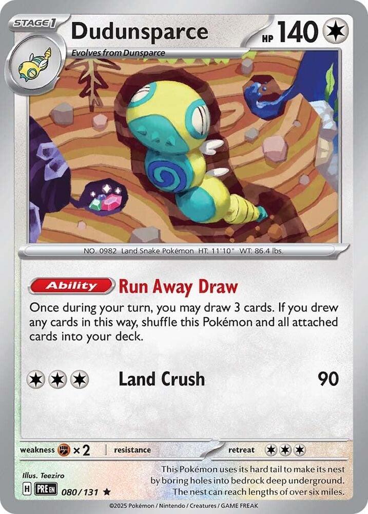 Dudunsparce (080/131) [Scarlet & Violet: Prismatic Evolutions] | Good Games North
