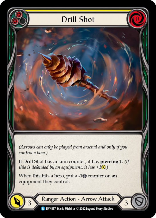 Drill Shot (Yellow) [DYN157] (Dynasty)  Rainbow Foil | Good Games North
