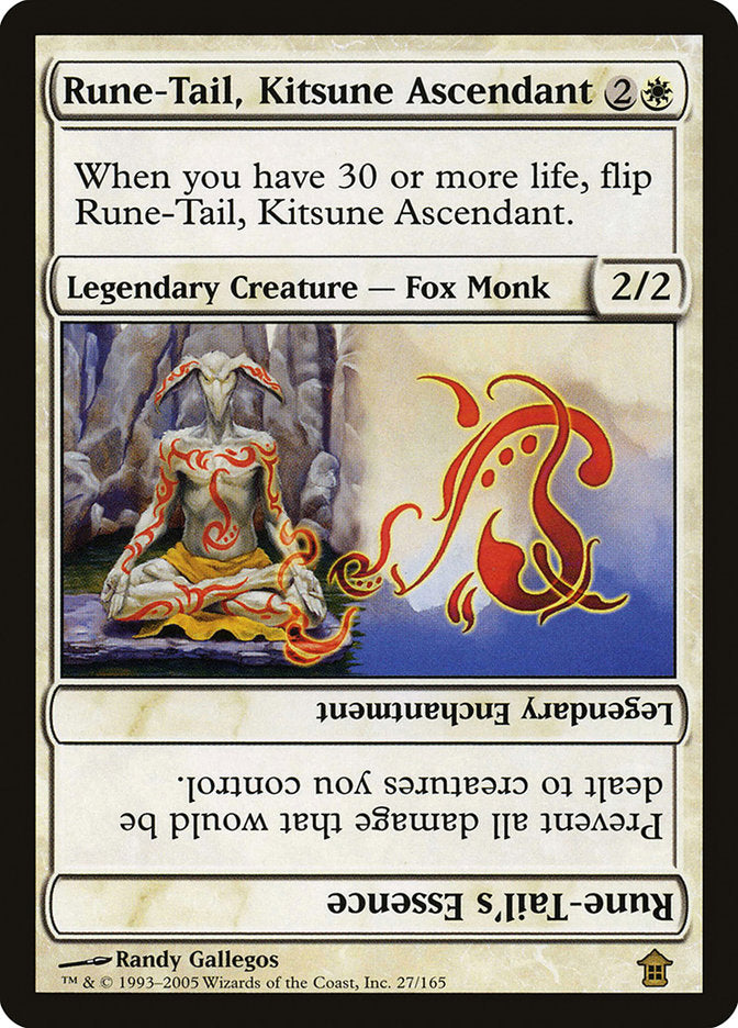 Rune-Tail, Kitsune Ascendant // Rune-Tail's Essence 27/165 (Saviors of Kamigawa)  | Good Games North