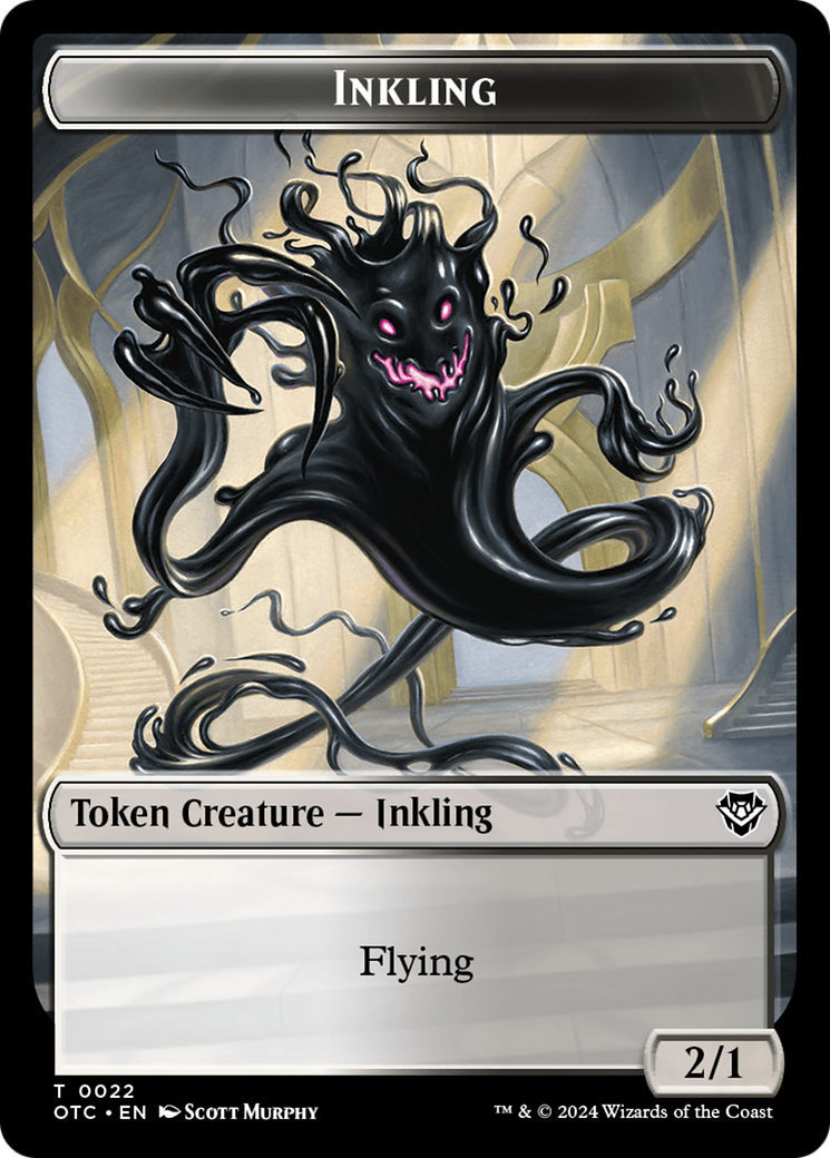Inkling // Treasure Double-Sided Token [Outlaws of Thunder Junction Commander Tokens] | Good Games North