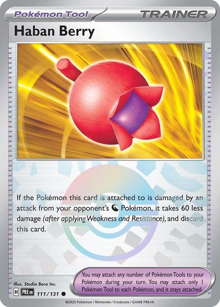 Haban Berry (111/131) (Poke Ball Pattern) [Scarlet & Violet: Prismatic Evolutions] | Good Games North