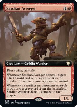 Sardian Avenger Extended Art (Commander: The Brothers' War)  | Good Games North