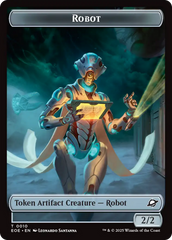 Robot // Emblem - Tezzeret, Cruel Captain Double-Sided Token [Edge of Eternities Tokens] | Good Games North