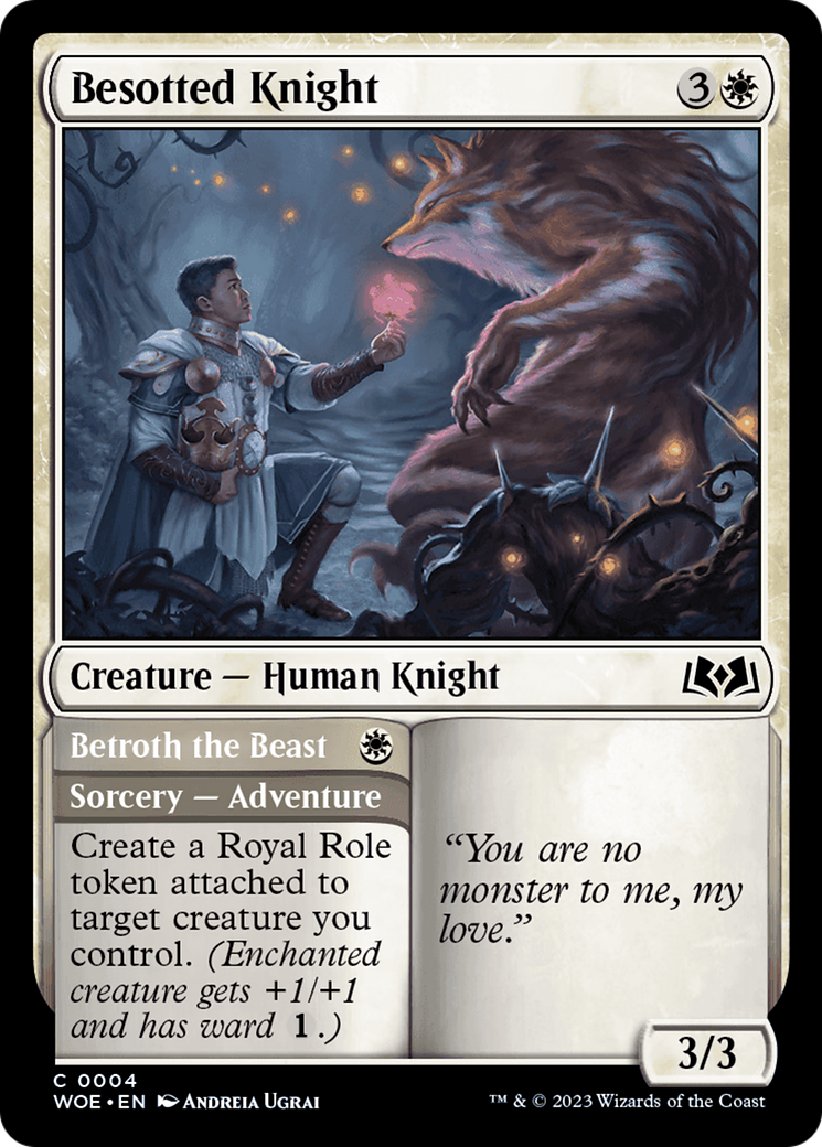 Besotted Knight // Betroth the Beast [Wilds of Eldraine] | Good Games North
