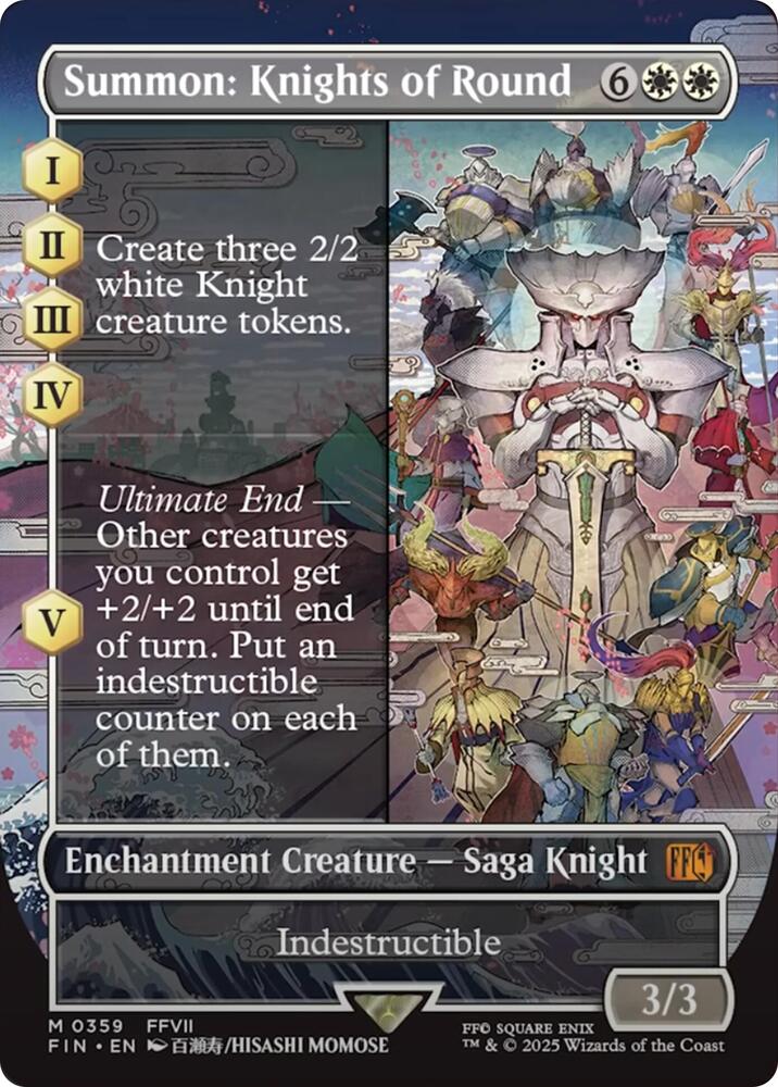 Summon Knights of Round Borderless (FINAL FANTASY)  - Foil | Good Games North