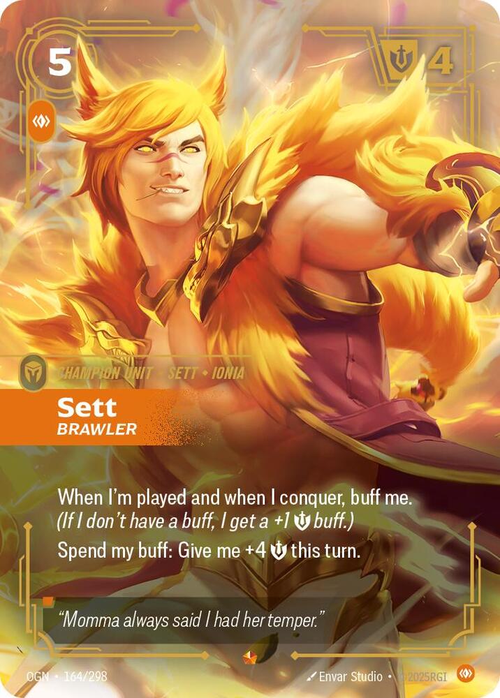 Sett - Brawler 164/298 (Origins)  - Foil | Good Games North